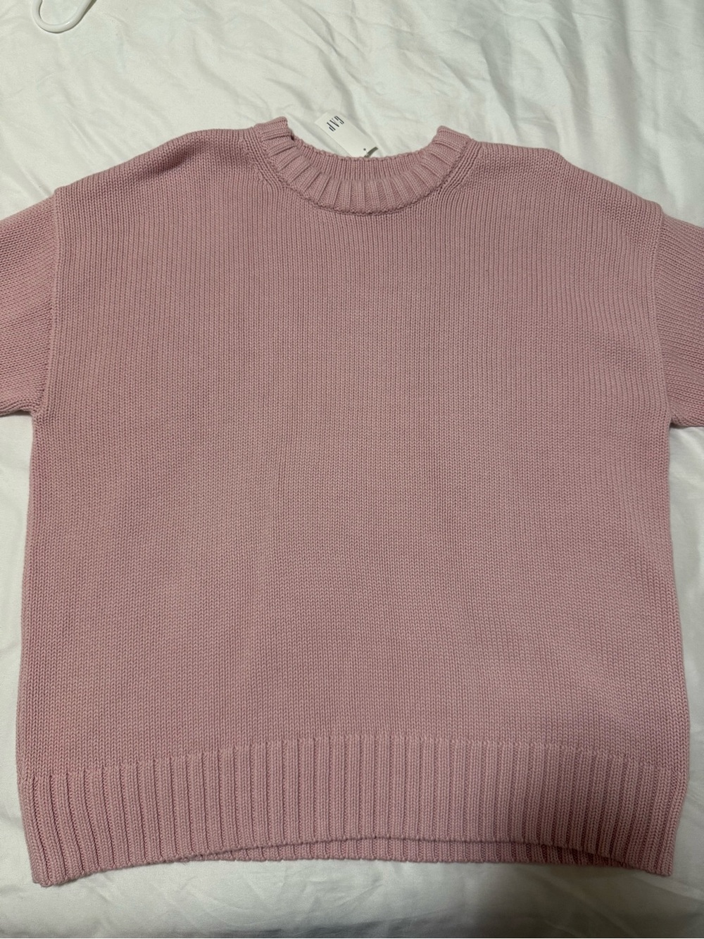 GAP Pink Cotton Crewneck Sweater